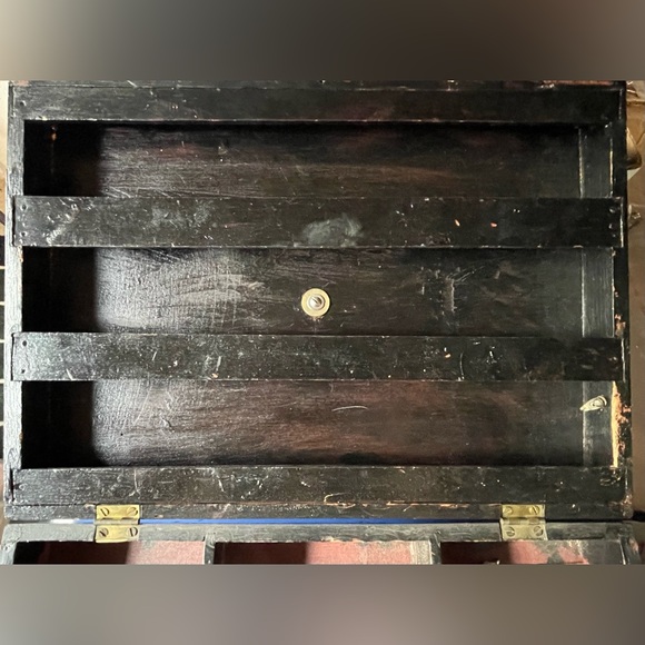 Japanese Antique Wooden Black Drawer Box Tansu Cabinet Storage Edo? Or Meiji ??! - Picture 12 of 16